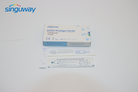 Bộ dụng cụ tự kiểm tra kháng nguyên vàng keo dùng một lần Cassette Độ nhạy cao