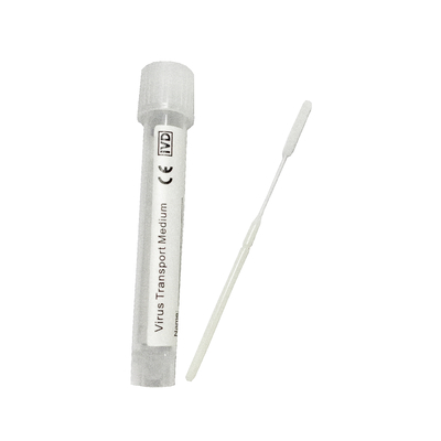 Mũi Họng Nylon Flocked Bộ tăm bông VTM Vận chuyển Viral Ống trung bình với tăm bông