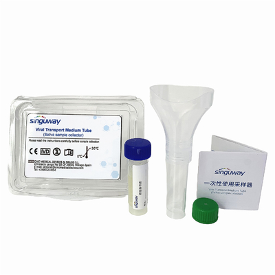Bộ lấy mẫu nước bọt loại I Bộ lấy mẫu vi rút dùng một lần ISO13485 với phễu 10ml